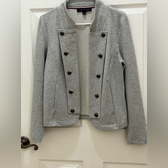 TOMMY HILFIGER MILITARY JACKET GREY SIZE M c7 - Picture 3 of 6